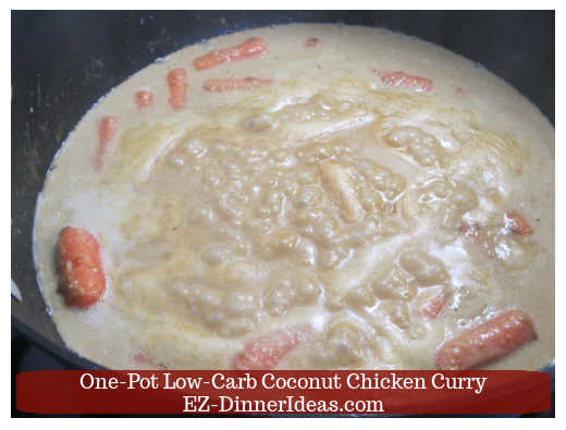 Carrots in coconut curry sauce