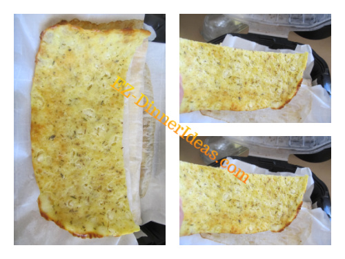 Freezing cottage flatbread in stack