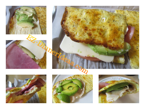 Cottage cheese flatbread sandwiches