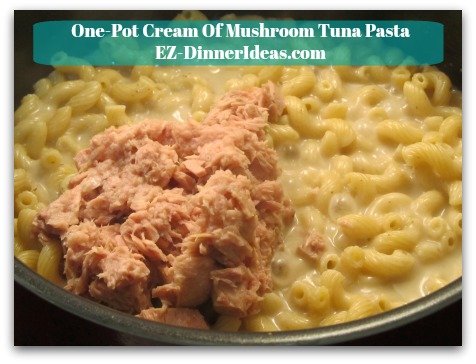 One Pot Tuna Pasta Recipe - Stir in tuna One Pot Tuna Pasta Recipe - Stir in tuna