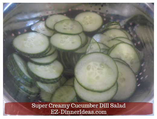 Covering seasoned cucumbers with plastic wrap Covering seasoned cucumbers with plastic wrap