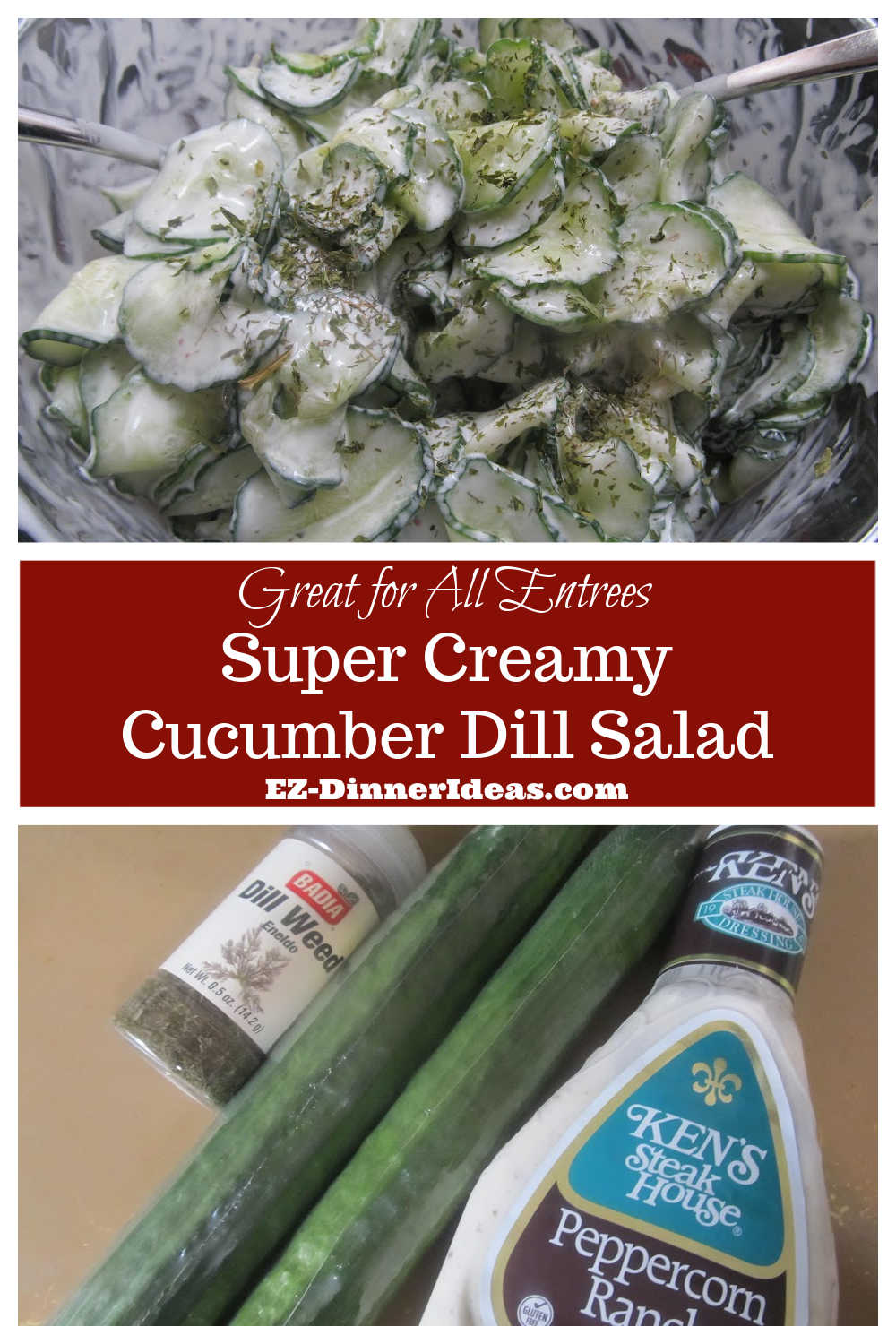 Cucumber Dill Salad Recipe | Super Creamy and Refreshing Cucumber Salad