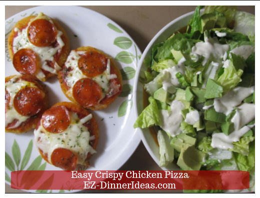 A salad served along with pizzas