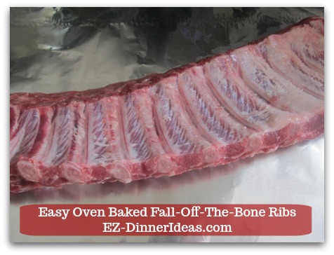 Baby Back Pork Ribs Recipe | Easy Oven Baked Fall-Off-The-Bone Ribs - Here is a rack of ribs membrane free.