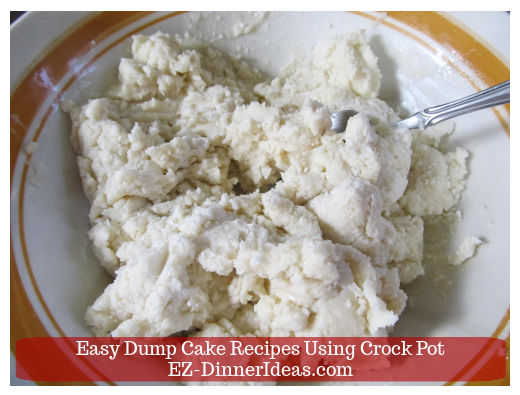 Cake mix and melted butter mixture