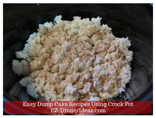 Ground cinnamon on top of cake mix and melted butter mixture