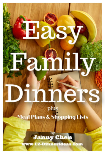 Easy Family Dinners Cookbook with Meal Plans and Shopping Lists