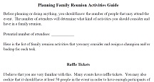 Planning Family Reunion Activities Guide