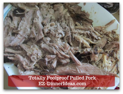 Pulled Pork Barbecue Recipe - Shred meat and discard fat and bone.