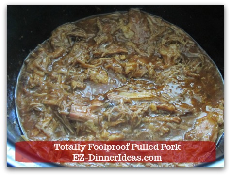 Pulled Pork Barbecue Recipe - Serve pulled pork in slow cooker and let everybody to fix their sandwiches.