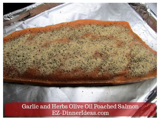 Mixed seasoning on salmon Mixed seasoning on salmon