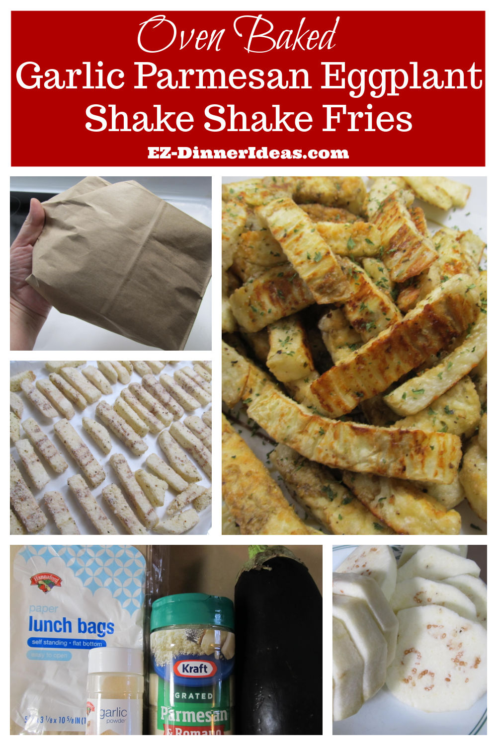 Baked Eggplant Fries Recipe | Garlic Parmesan Shake Shake Fries