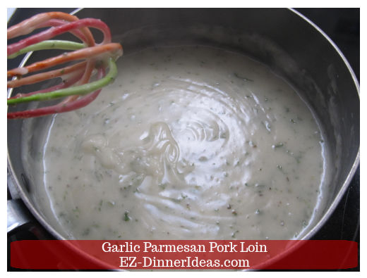 Garlic Parmesan gravy is ready