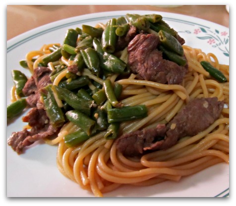 Green Beans and Beef Stir-Fried Noodles Green Beans and Beef Stir-Fried Noodles