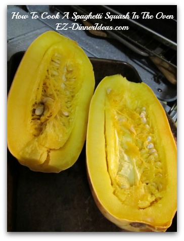 Spaghetti Squash - Spoon out and discard the seeds
