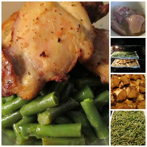 Italian Dressing Roasted Chicken Green Beans, a super easy marinade for both meat and vegetables gives you a very low maintenance, tasty and juicy family dinner.