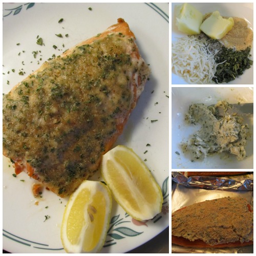 Keto Garlic Parmesan Butter Baked Salmon
