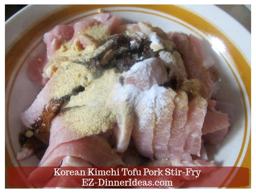 All seasonings in to marinate the pork