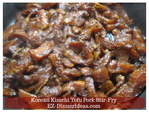 Pork in a hot skillet single layer