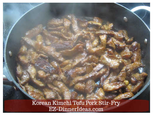 Pork cooked on both sides