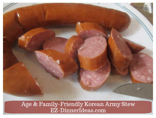Sliced kielbasa