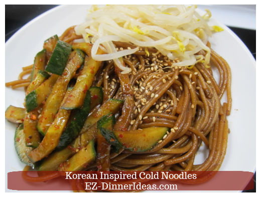 Assembled Korean inspired cold noodles