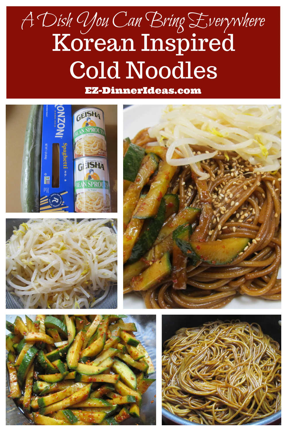 Asian Noodle Salad Recipe | Korean Inspired Cold Noodles