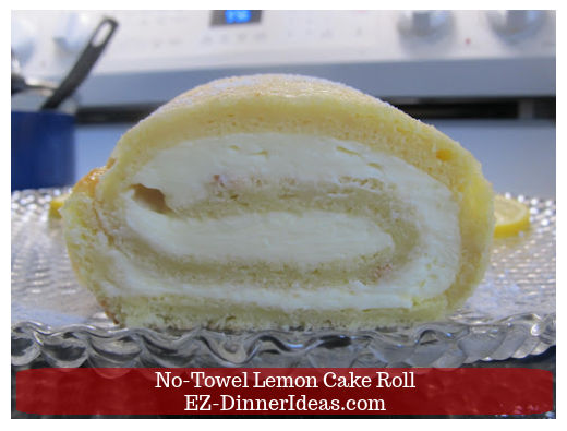 Trimmed lemon cake roll Trimmed lemon cake roll