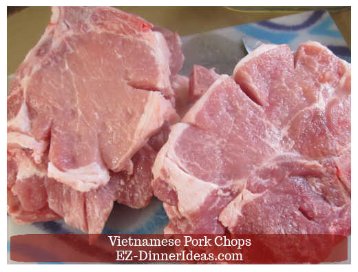 Pork chops slits cut on the edges Pork chops slits cut on the edges