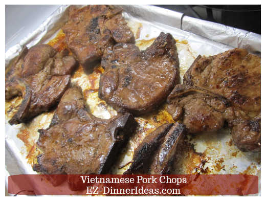 Vietnamese pork chops roasted in the oven Vietnamese pork chops roasted in the oven