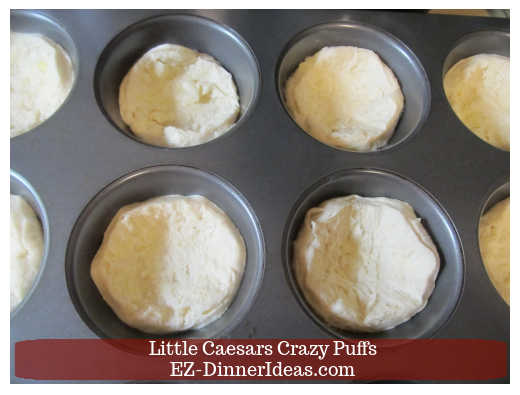 Dough in muffin cups