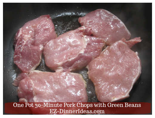 Pork chops on skillet Pork chops on skillet