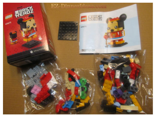 Lego Spring Festival Mickey Mouse unpacked from the box