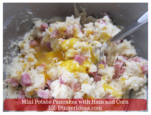 Mashed potatoes mixture with more egg