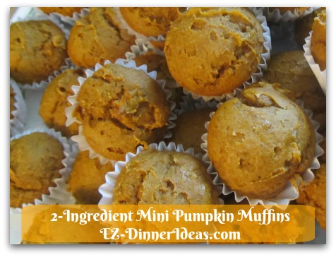 2-Ingredient Mini Pumpkin Muffins