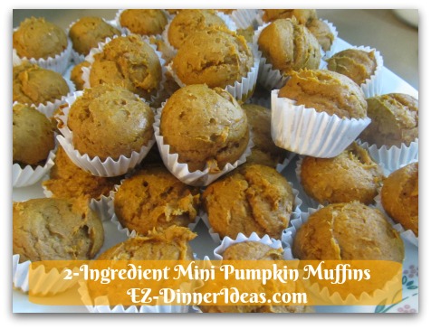 2-Ingredient Mini Pumpkin Muffins 2-Ingredient Mini Pumpkin Muffins