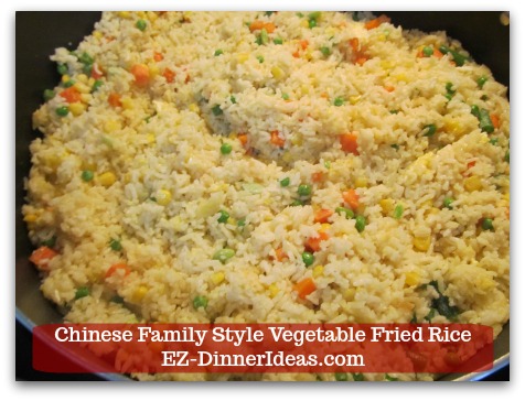Mixed Vegetable Fried Rice | Chinese Family Style Vegetable Fried Rice - Once vegetables are warmed through, add seasonings