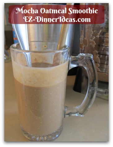 Mocha Oatmeal Smoothie - Yes, it is so thick that you need a spoon