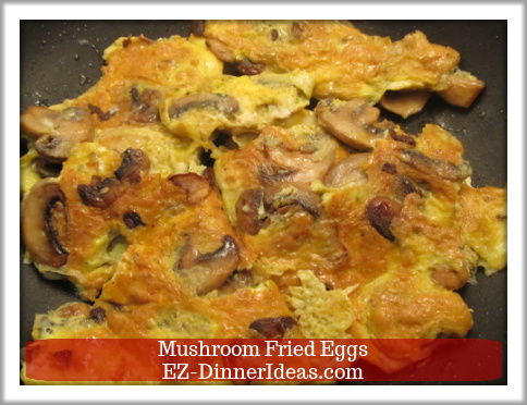 Mushroom Fried Eggs - Cook about another minute.