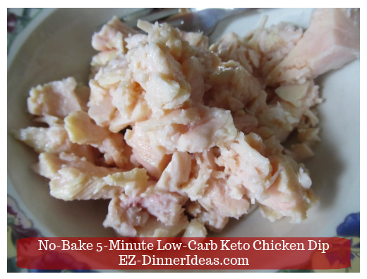 Drain one can of chiken