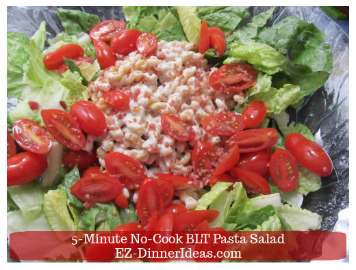5-Minute No-Cook BLT Pasta Salad