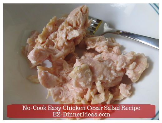 Drained canned chicken