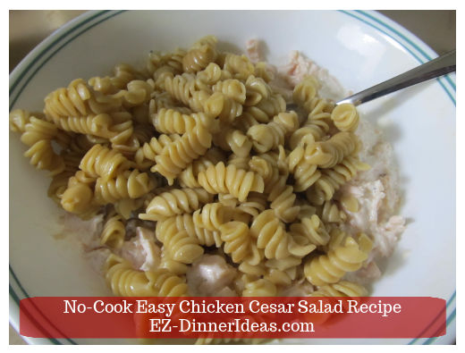 Pasta into the chicken mixture