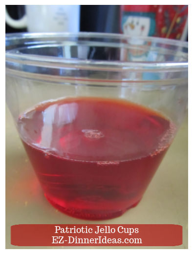 Gelatin in a cup