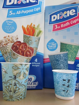 Draw the imaginary lines in your mind before pouring any juice in the cup Draw the imaginary lines in your mind before pouring any juice in the cup