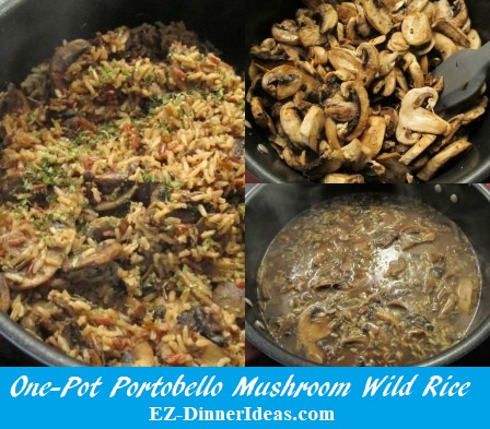 One-Pot Portobello Mushroom Wild Rice, a very comforting, but healthy one-pot dinner.