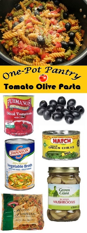 One-Pot Pantry Tomato Olive Pasta