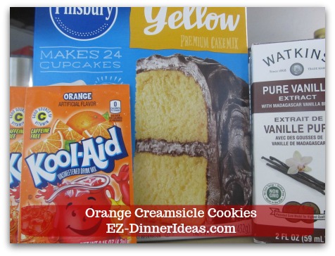 Easy Cake Mix Cookies Recipe | Orange Creamsicle Cookies - No French Vanilla Cake Mix?  Use regular yellow cake mix and add a teaspoon of vanilla extract.