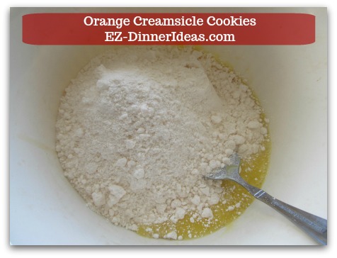 Easy Cake Mix Cookies Recipe | Orange Creamsicle Cookies - Stir in a box of cake mix.