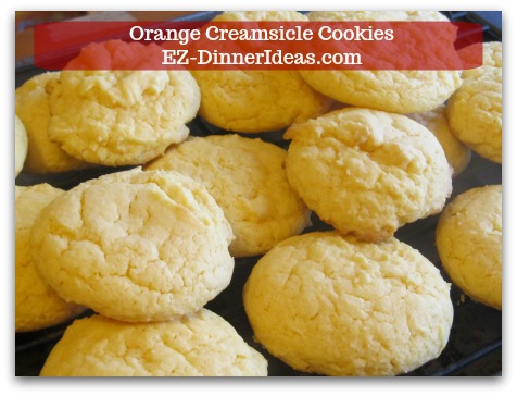 Easy Cake Mix Cookies Recipe | Orange Creamsicle Cookies - Transfer cookies to wire rack and let them cool at room temperature.